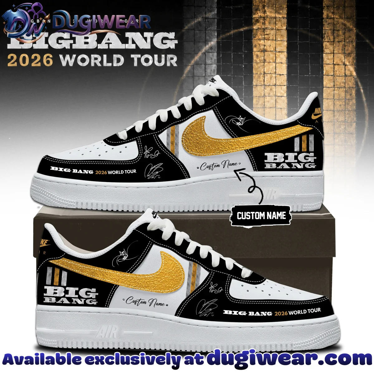 BIGBANG WORLD TOUR Custom Air Force 1 & Jordan 1 Shoes (Style 10)