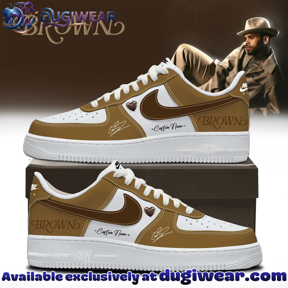 Chris Brown BROWN ALBUM Custom Air Force 1 & Jordan 1 Shoes - Part 8