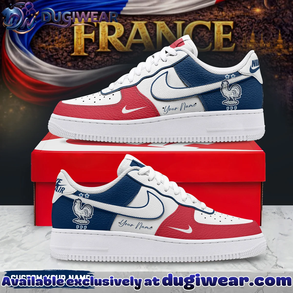 France Custom Air Force 1 & Jordan 1 Shoes (Release 1)