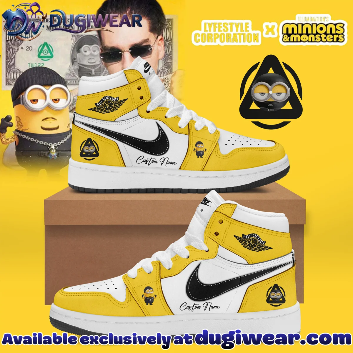 LYFESTYLE CORPORATION x MINIONS & MONSTERS Custom Air Force 1 & Jordan 1 Shoes (Release 16)