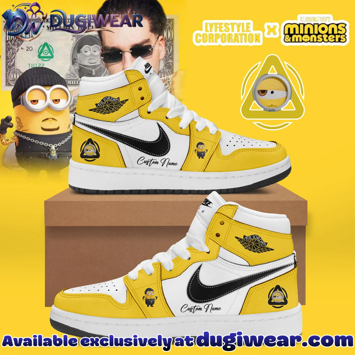 LYFESTYLE CORPORATION x MINIONS & MONSTERS Custom Air Force 1 & Jordan 1 Shoes - Series 6