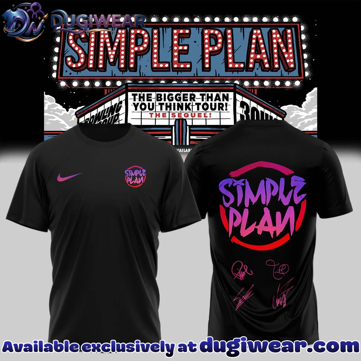 Simple Plan The Bigger Than You Think Tour T-Shirt & Hoodie - Series 8