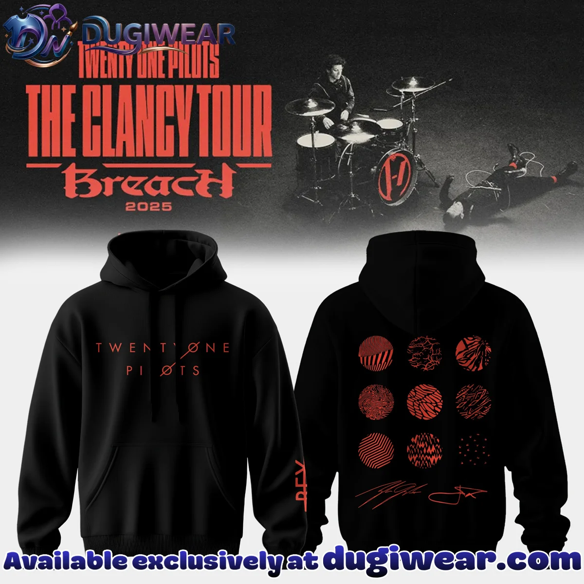 Twenty One Pilots The Clancy Tour Breach Shirt & Hoodie (Design 10)