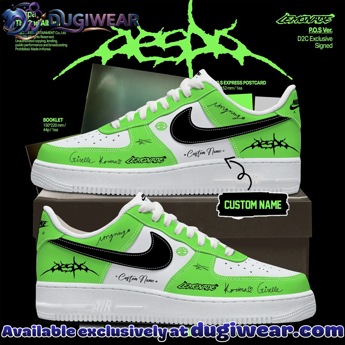 aespa LEMONADE Custom Air Force 1 & Jordan 1 Shoes - Series 19