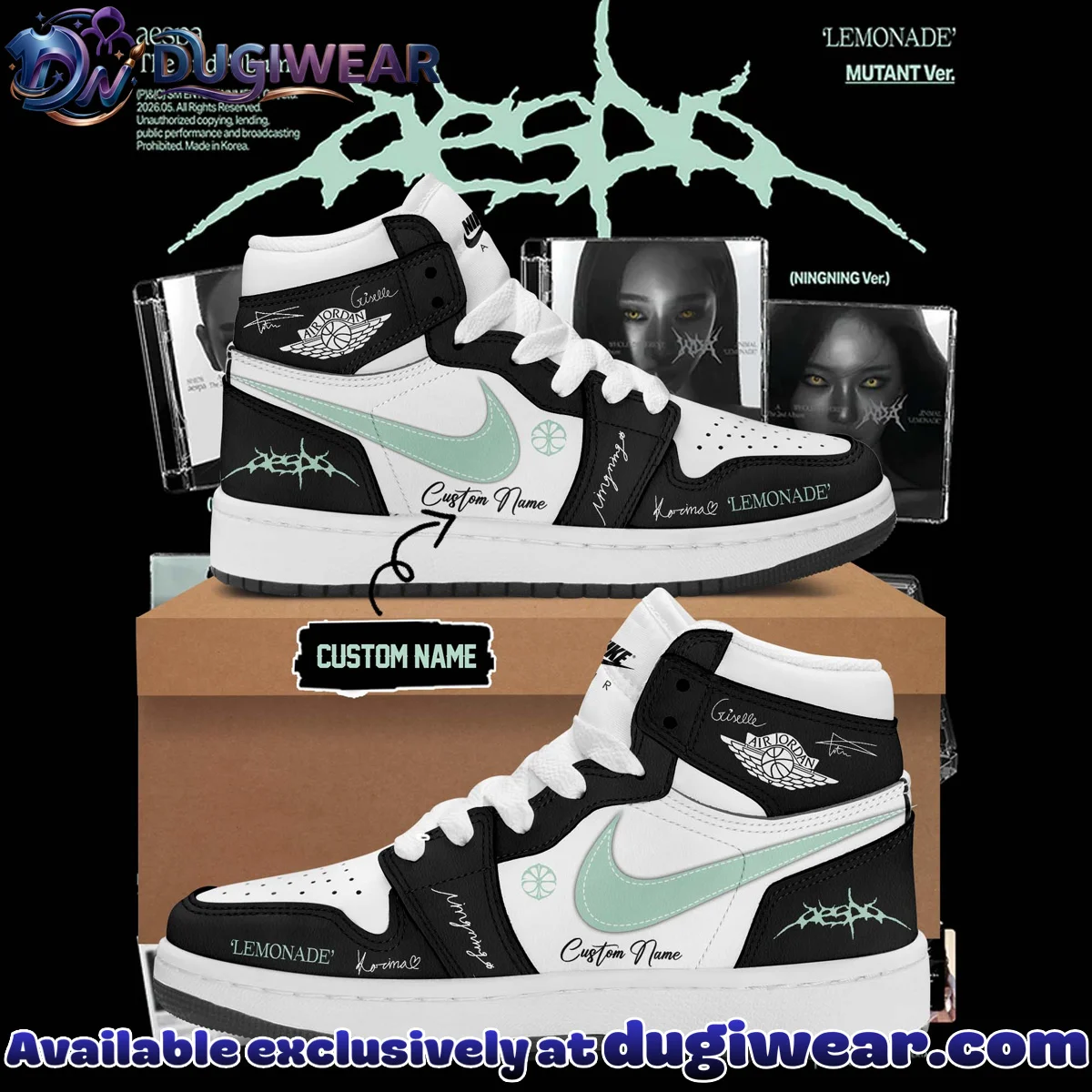 aespa LEMONADE Custom Air Force 1 & Jordan 1 Shoes - Variant 18