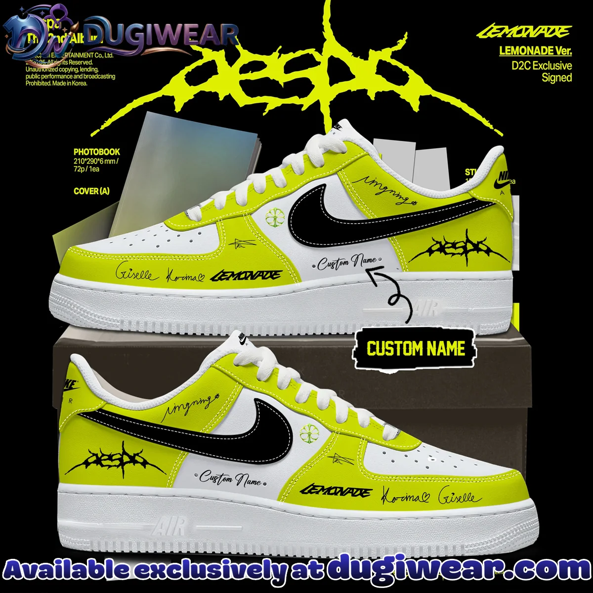 aespa LEMONADE Custom Air Force 1 & Jordan 1 Shoes - Variant 21