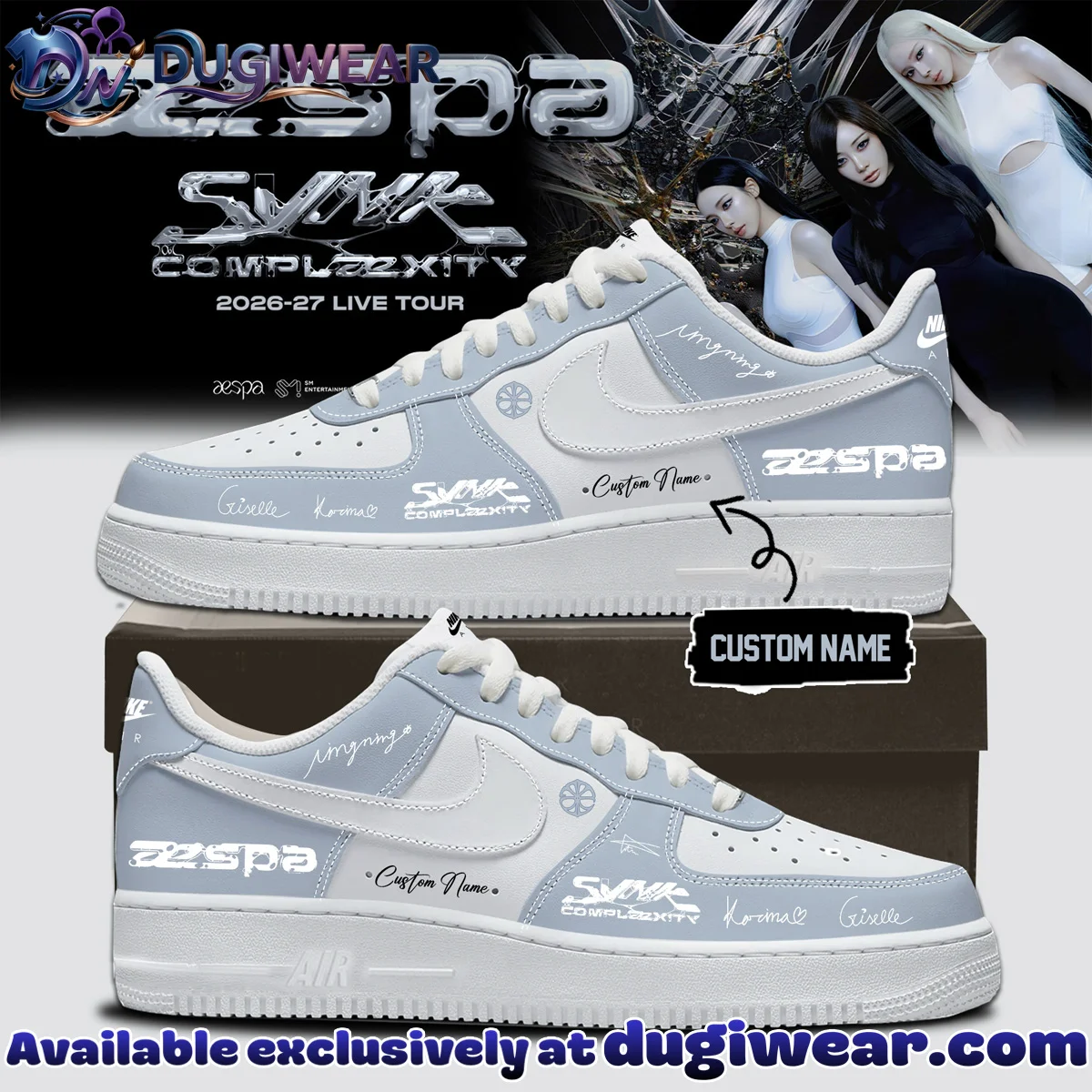 aespa LIVE TOUR SYNK COMPLæXITY Custom Air Force 1 & Jordan 1 Shoes - Part 15