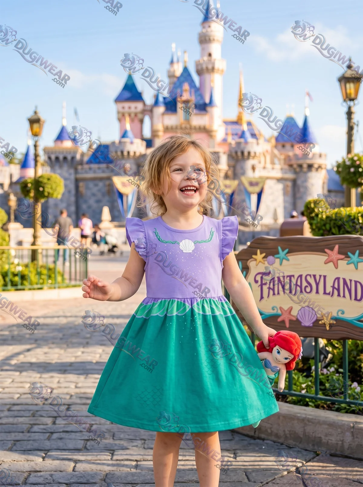Ariel Twirl Skater Dress, Disney Parks Outfit for Girls, Princess Ariel Skater Dress