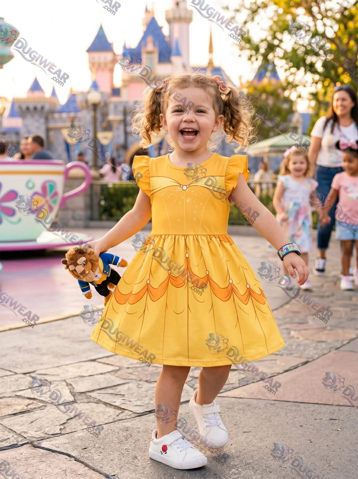 Belle Twirl Skater Dress, Disney Parks Outfit for Girls, Princess Belle Skater Dress