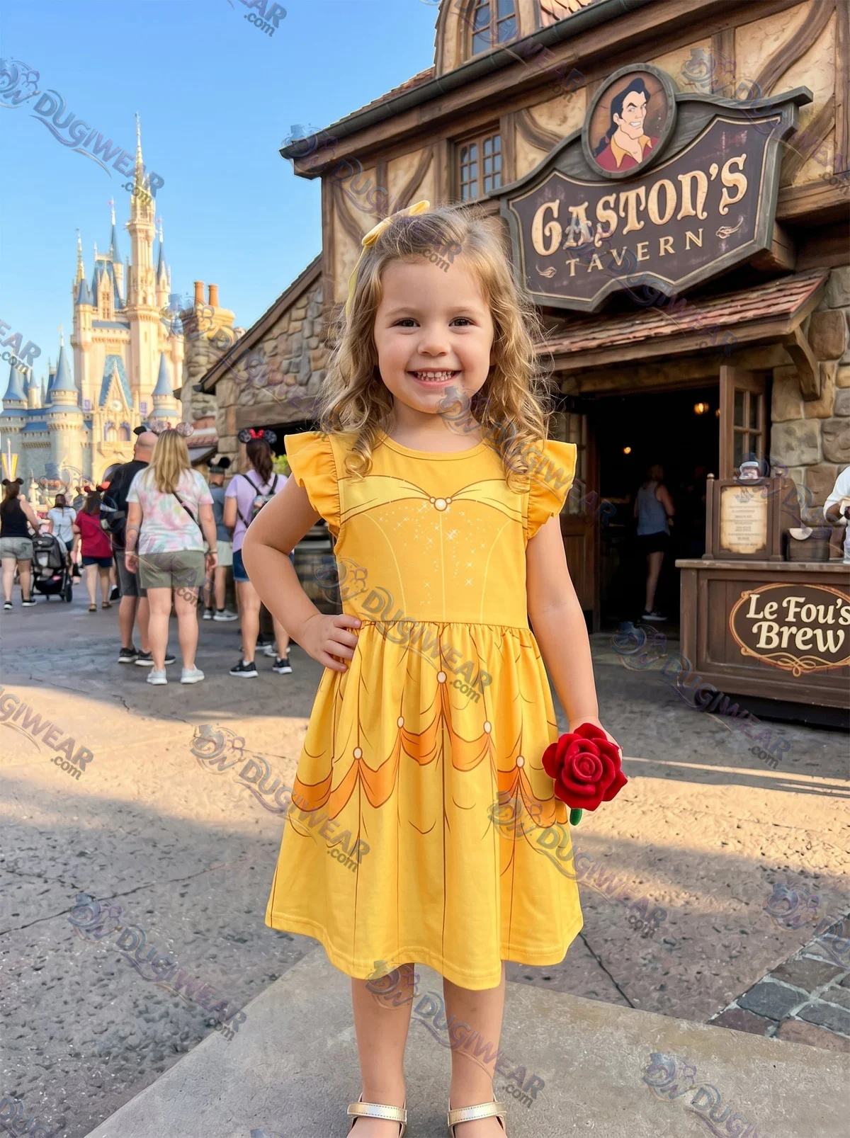 Belle Twirl Skater Dress, Disney Parks Outfit for Girls, Princess Belle Skater Dress Belle Twirl Skater Dress, Disney Parks Outfit for Girls, Princess Belle Skater Dress
