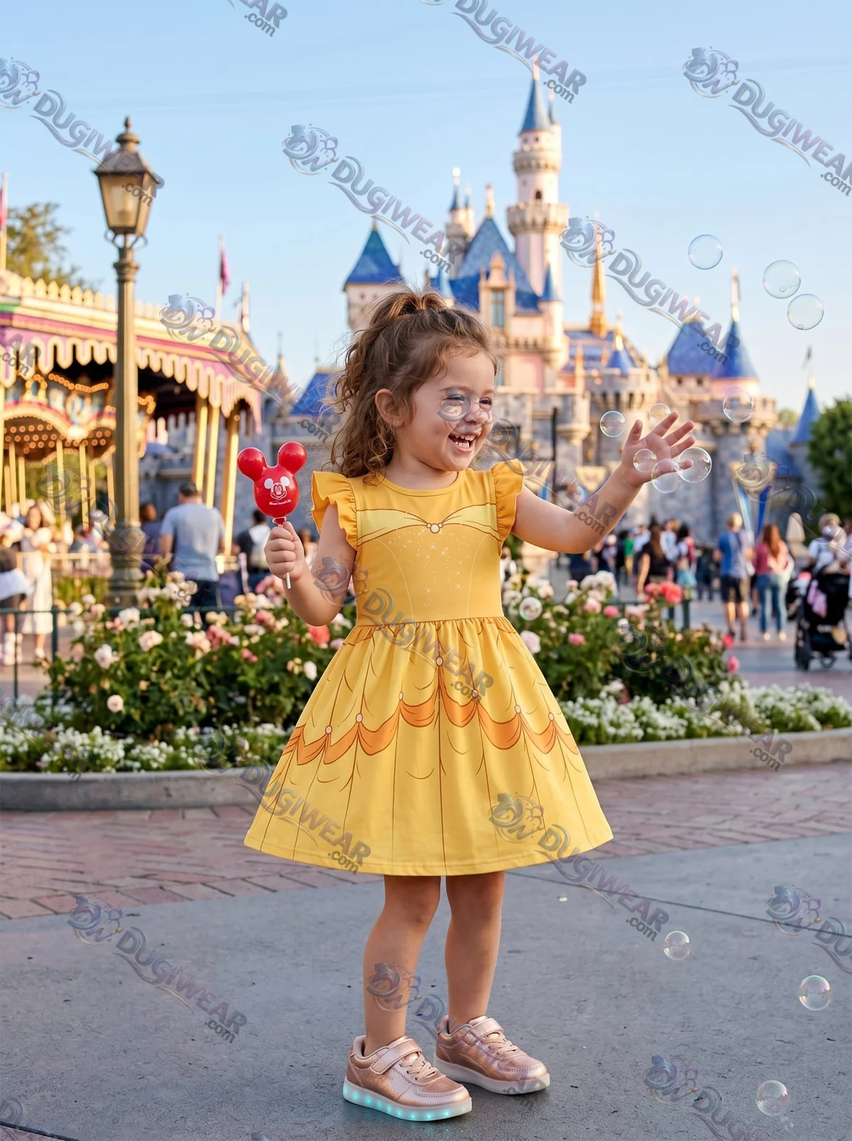 Belle Twirl Skater Dress, Disney Parks Outfit for Girls, Princess Belle Skater Dress Belle Twirl Skater Dress, Disney Parks Outfit for Girls, Princess Belle Skater Dress