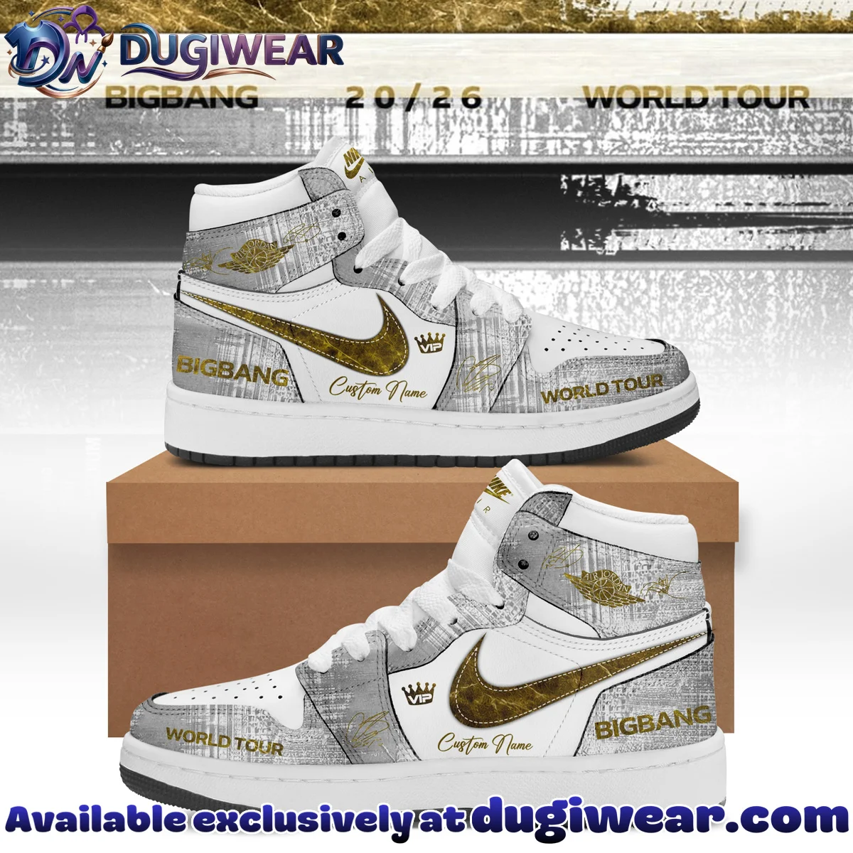 BIGBANG WORLD TOUR Custom Air Force 1 & Jordan 1 Shoes [Batch 13]