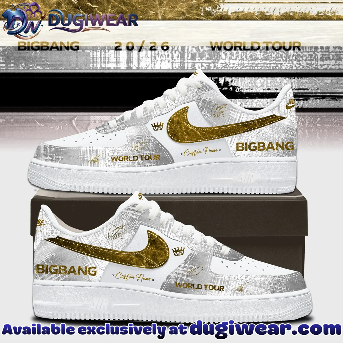 BIGBANG WORLD TOUR Custom Air Force 1 & Jordan 1 Shoes [Batch 14]