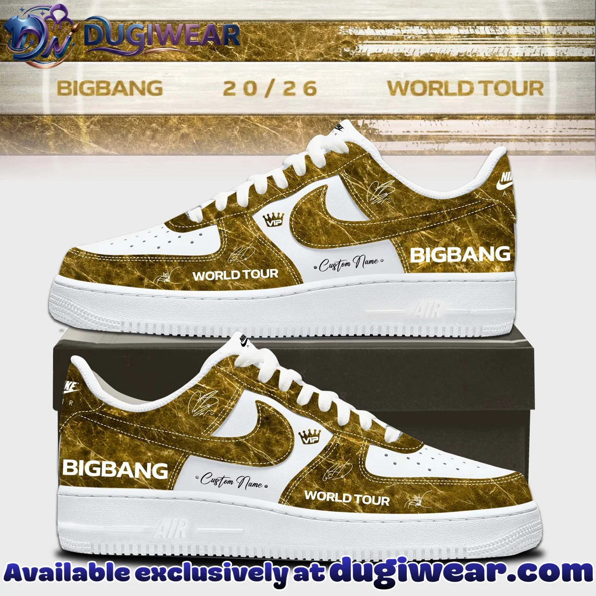 BIGBANG WORLD TOUR Custom Air Force 1 & Jordan 1 Shoes [Batch 20]