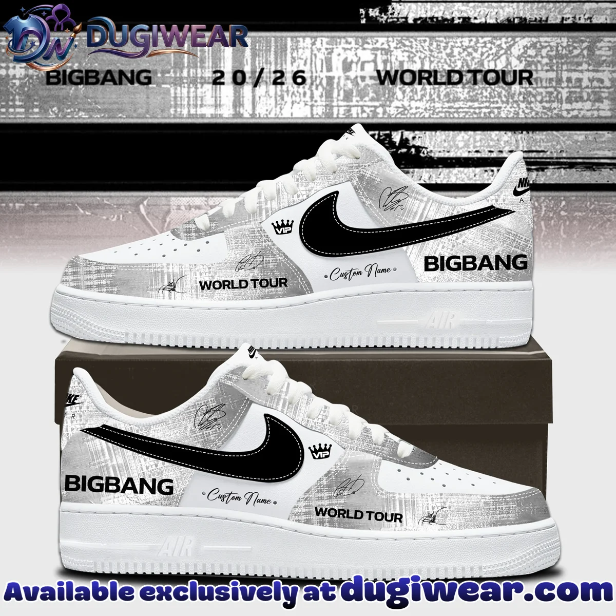 BIGBANG WORLD TOUR Custom Air Force 1 & Jordan 1 Shoes [Batch 21]