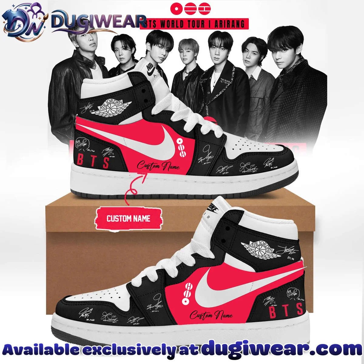 BTS Arirang Custom Air Force 1 & Jordan 1 Shoes [Drop 4]