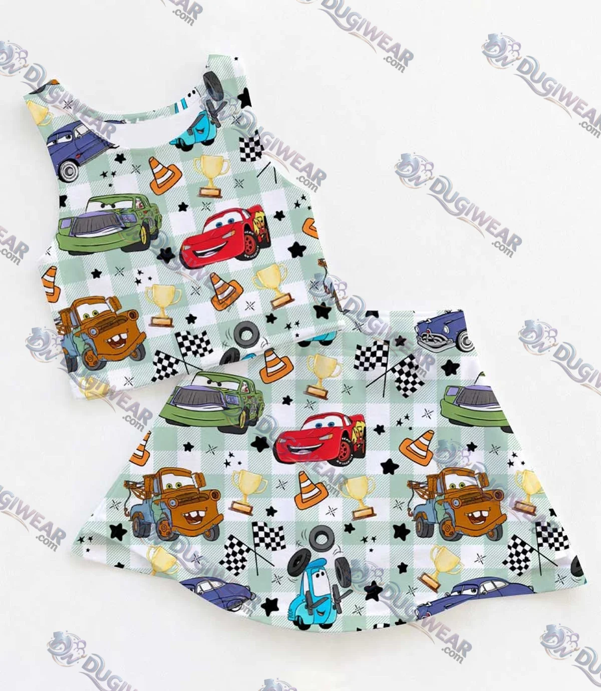 Disney Cars Activewear Set, Coquette Bows Lightning McQueen Family Birthday Outfit