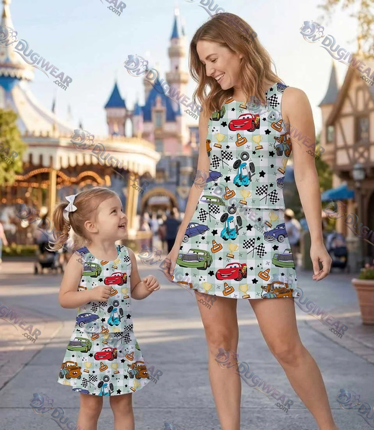 Disney Cars Activewear Set, Coquette Bows Lightning McQueen Family Birthday Outfit Disney Cars Activewear Set, Coquette Bows Lightning McQueen Family Birthday Outfit