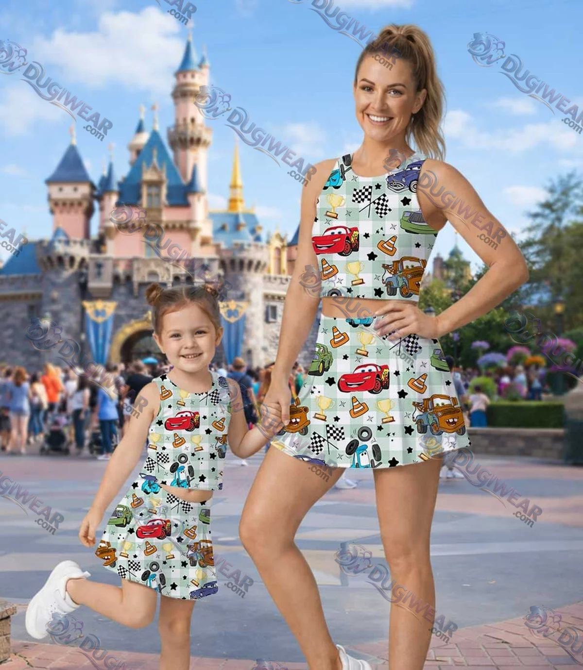 Disney Cars Activewear Set, Coquette Bows Lightning McQueen Family Birthday Outfit Disney Cars Activewear Set, Coquette Bows Lightning McQueen Family Birthday Outfit