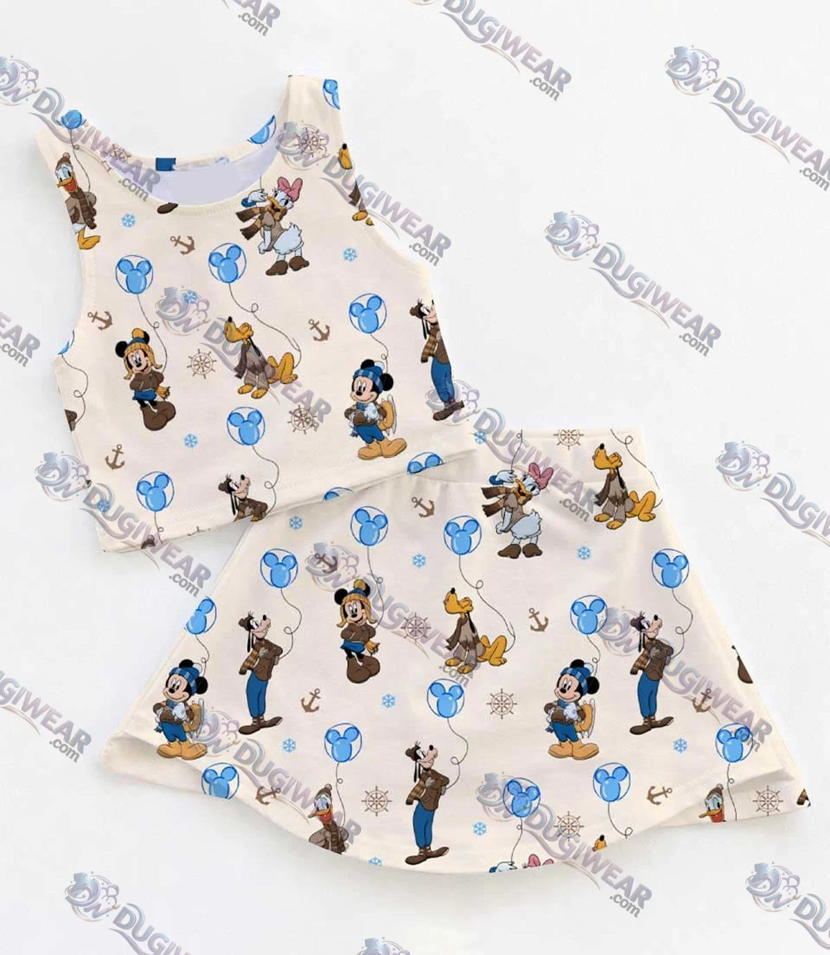 Disney Donald Duck and Friends Matching Mom and Me Dress Set, Nautical Theme Family Vacation Outfit