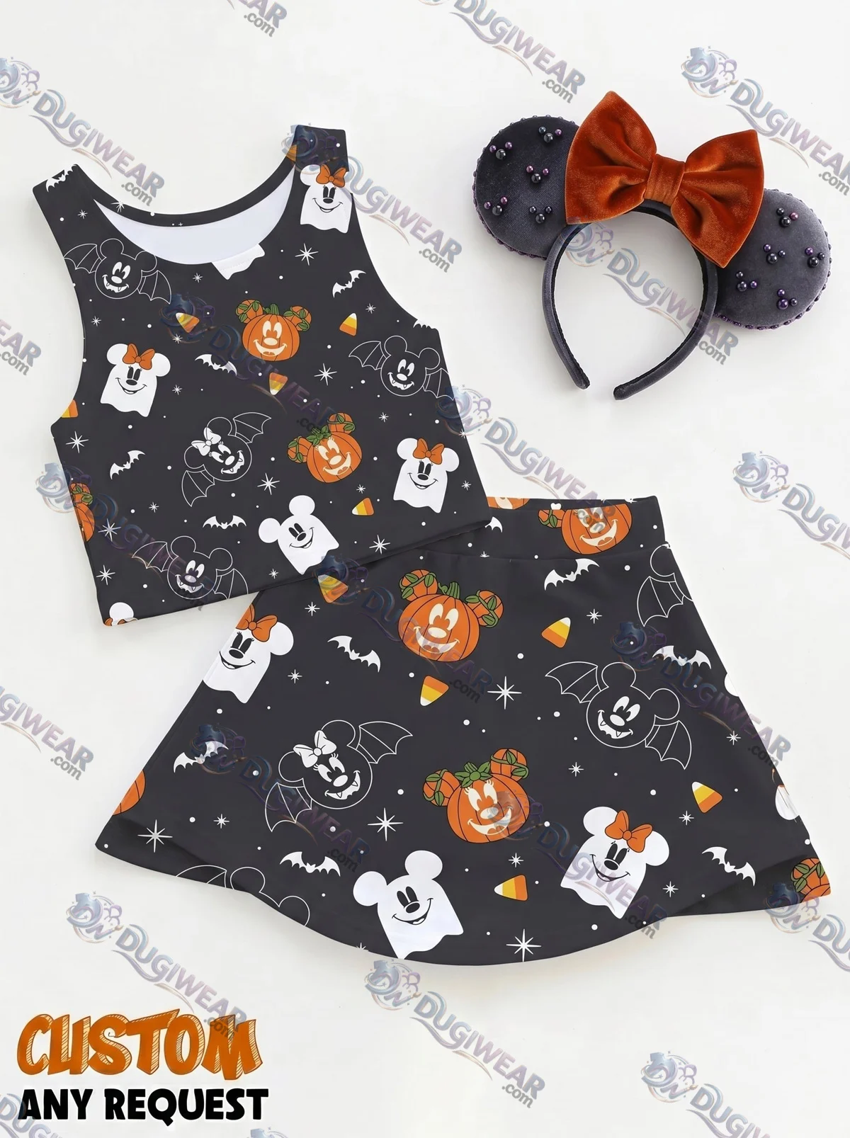Disney Halloween Matching Dress Set, Mom And Me Cartoon Outfit, Disneyland Family Trip Clothes