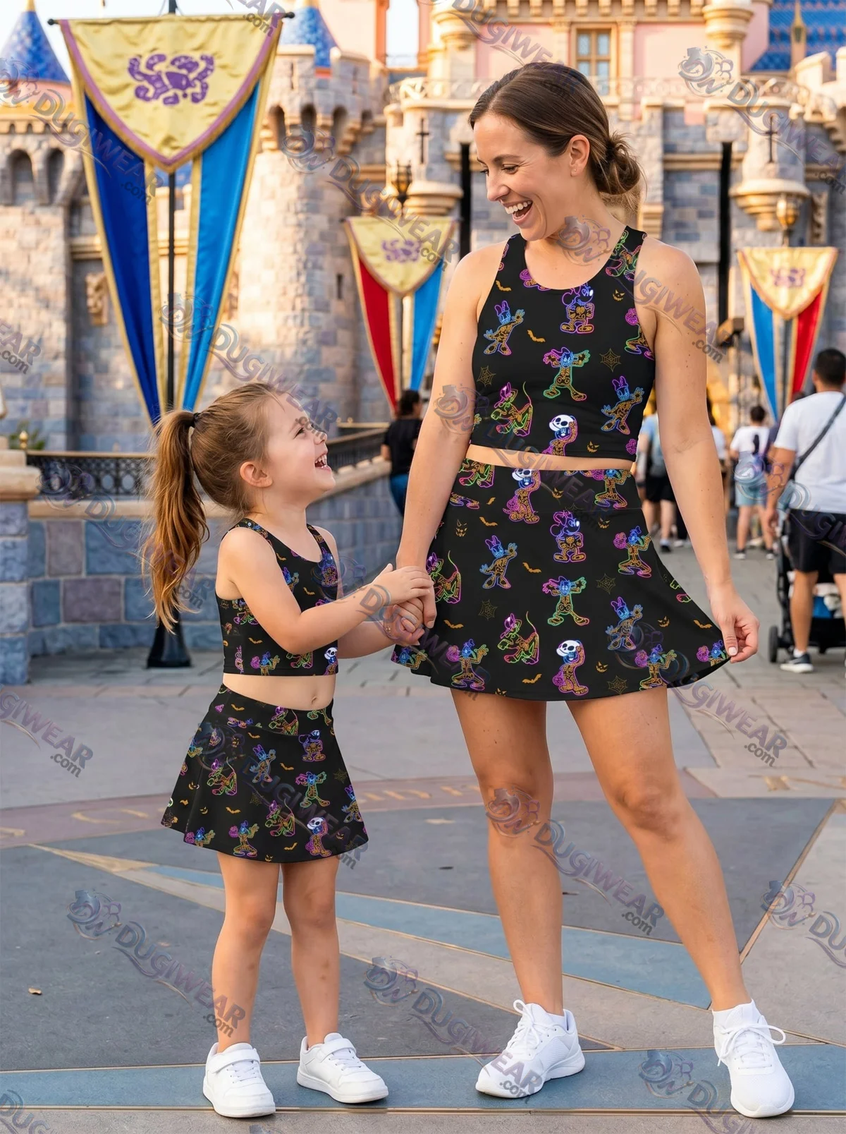 Disney Halloween Matching Dress Set, Mom And Me Outfit, Mickey Friends Halloween Vacation Clothes Disney Halloween Matching Dress Set, Mom And Me Outfit, Mickey Friends Halloween Vacation Clothes