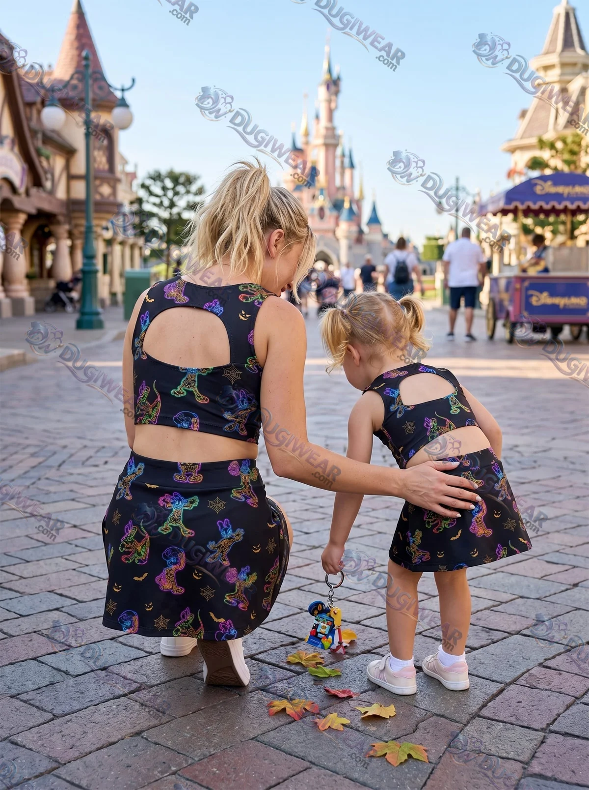 Disney Halloween Matching Dress Set, Mom And Me Outfit, Mickey Friends Halloween Vacation Clothes Disney Halloween Matching Dress Set, Mom And Me Outfit, Mickey Friends Halloween Vacation Clothes