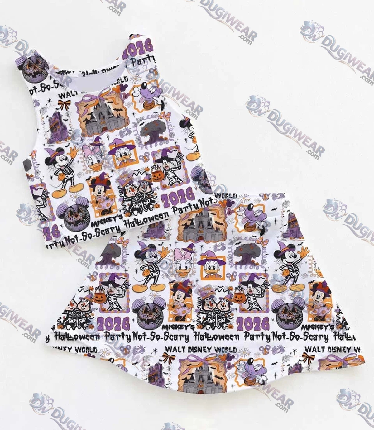 Disney Mickey and Friends Halloween Dress Set, Spooky Season Vacation Outfit