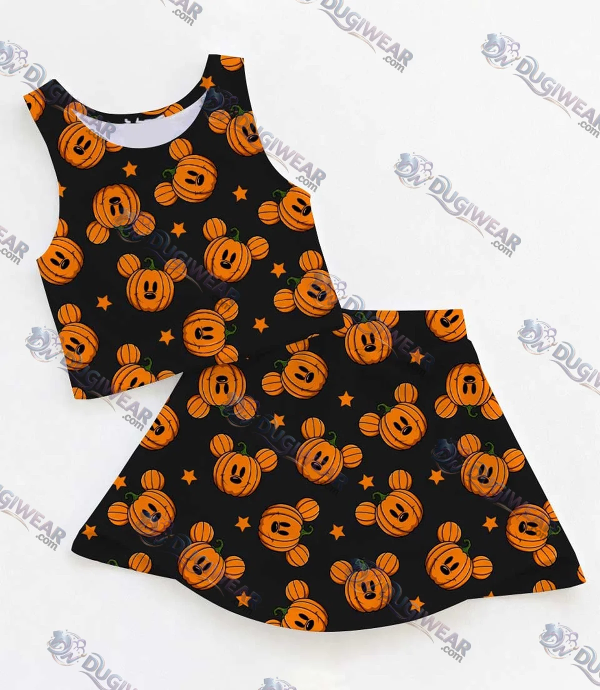 Disney Mickey Pumpkin Halloween Matching Mom and Me Dress Set, Spooky Fall Theme Park Family Vacation Outfit