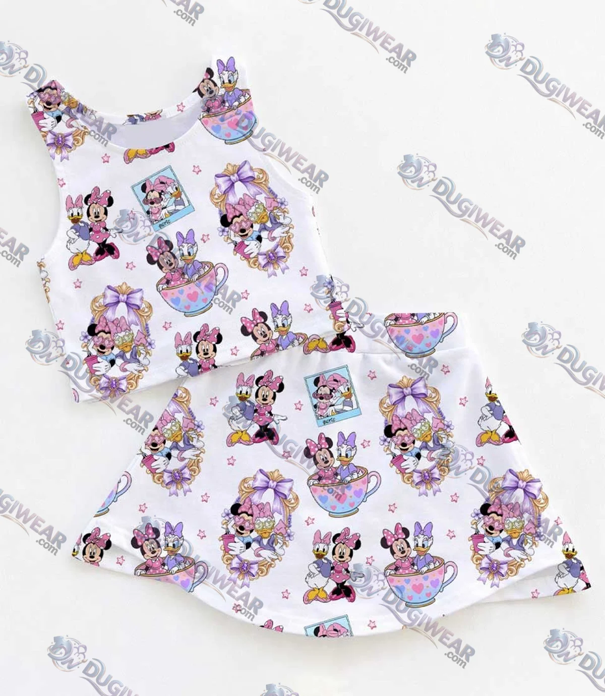 Disney Minnie Mouse & Daisy Duck Tea Party Matching Mom and Me Dress Set, Family Vacation Theme Park Outfit