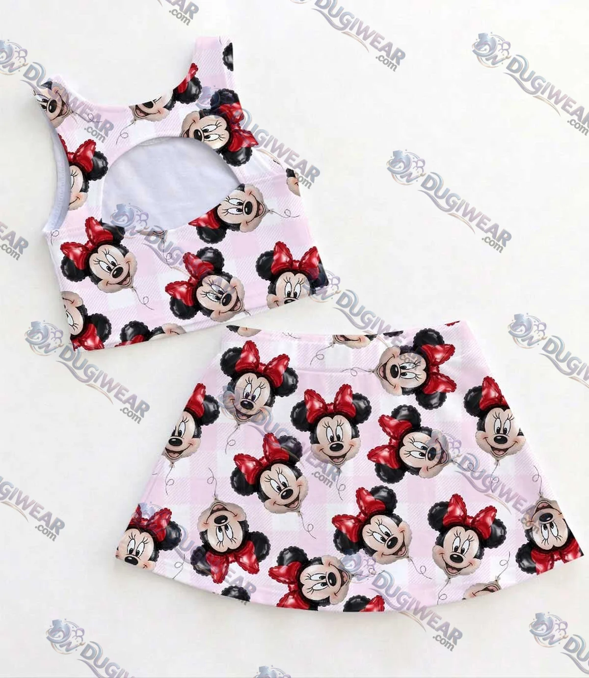Disney Minnie Mouse Gingham Pink Dress Set, Minnie Mouse Family Matching Dress Set, Mom and Me Outfit Vacation Costume Disney Minnie Mouse Gingham Pink Dress Set, Minnie Mouse Family Matching Dress Set, Mom and Me Outfit Vacation Costume