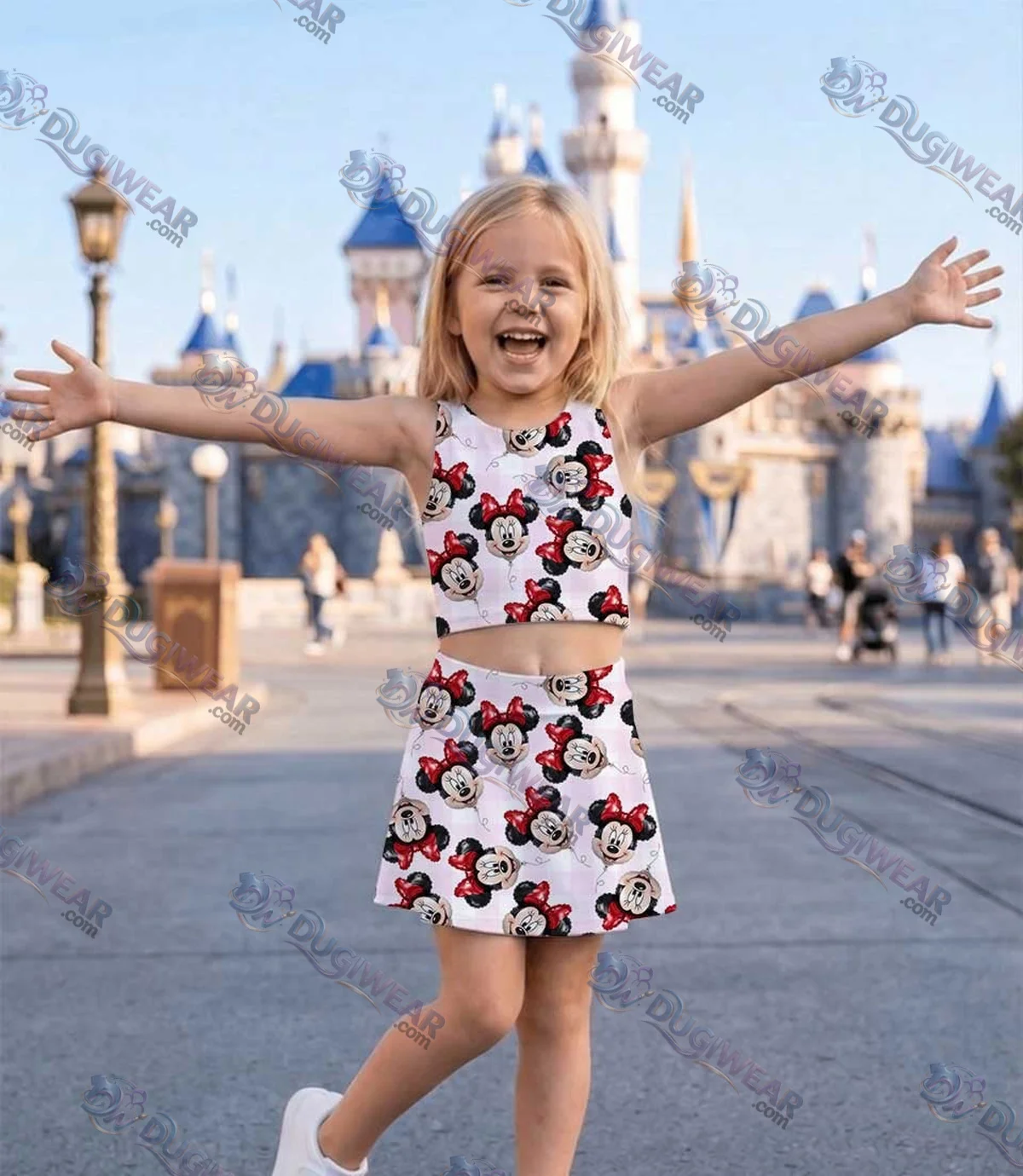 Disney Minnie Mouse Gingham Pink Dress Set, Minnie Mouse Family Matching Dress Set, Mom and Me Outfit Vacation Costume Disney Minnie Mouse Gingham Pink Dress Set, Minnie Mouse Family Matching Dress Set, Mom and Me Outfit Vacation Costume