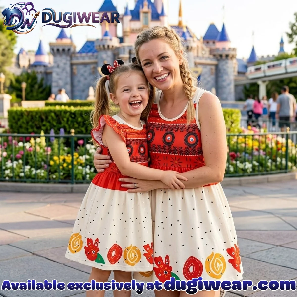 Disney Moana Costume Skater Dress, Mama Mini Family Matching Ruffle Skater Dress Disney Moana Costume Skater Dress, Mama Mini Family Matching Ruffle Skater Dress