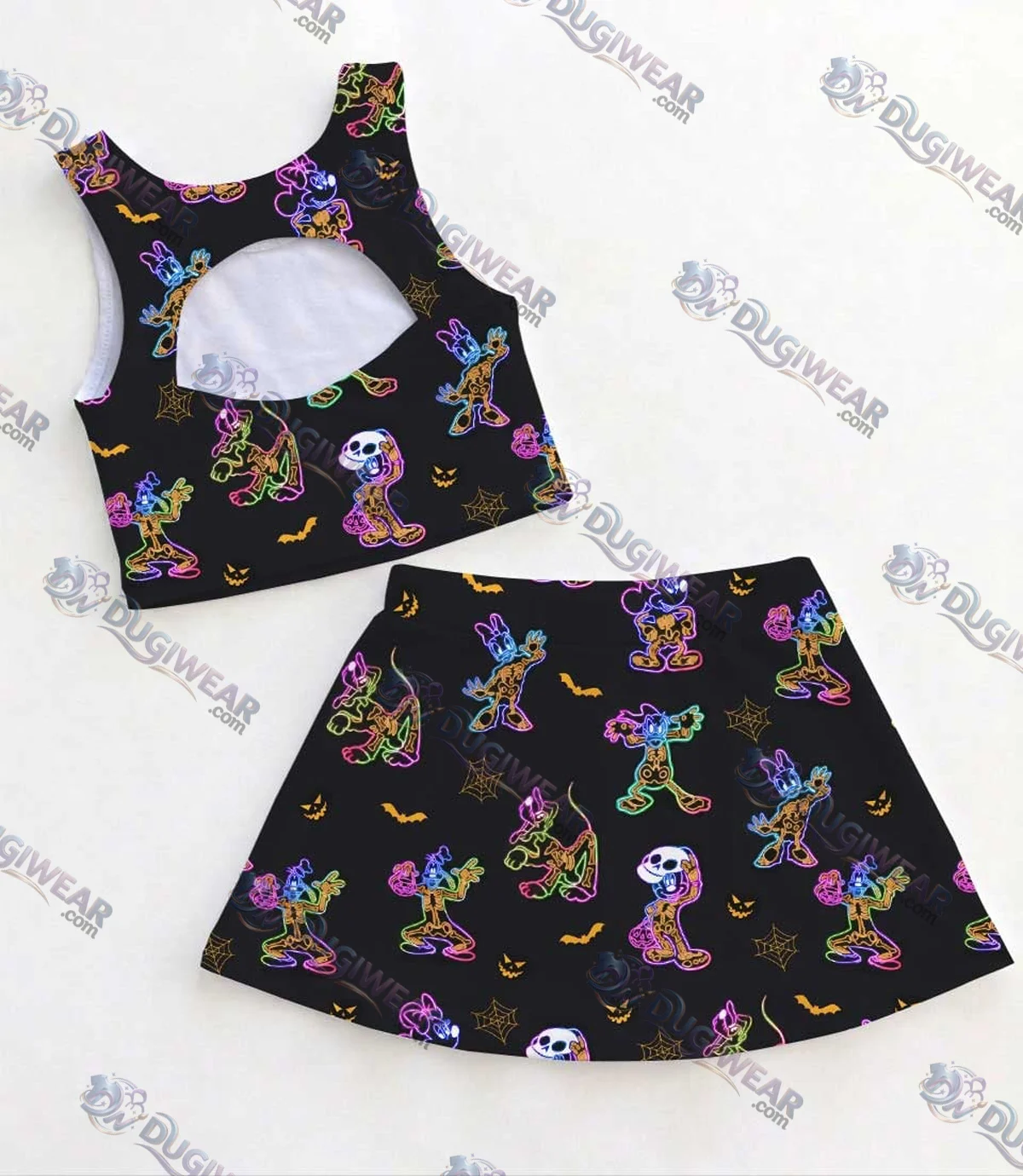 Disney Neon Halloween Characters Matching Mom and Me Dress Set, Spooky Theme Park Family Vacation Outfit Disney Neon Halloween Characters Matching Mom and Me Dress Set, Spooky Theme Park Family Vacation Outfit
