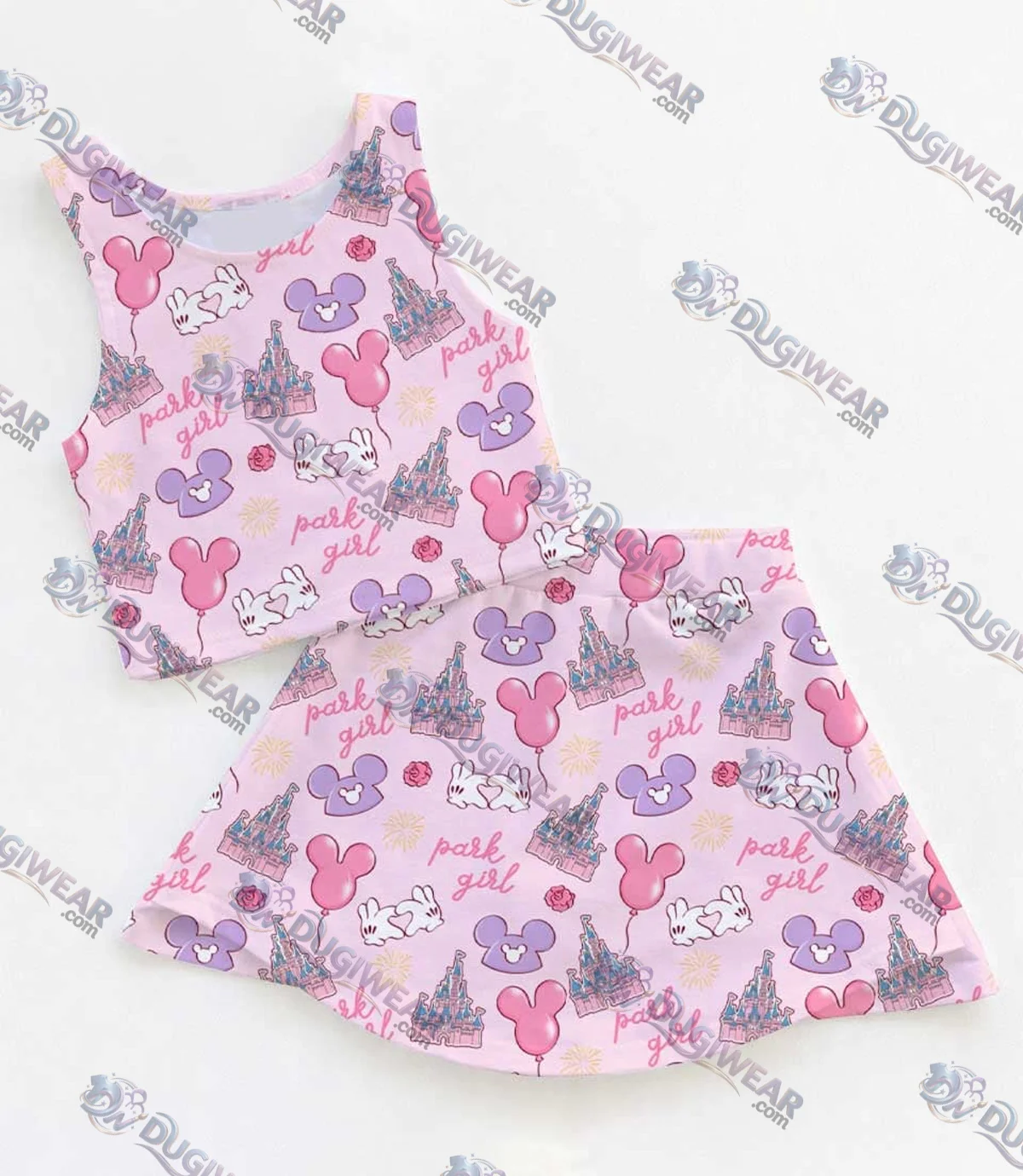 Disney Park Girl Dress Set, Magical Vacation Outfit