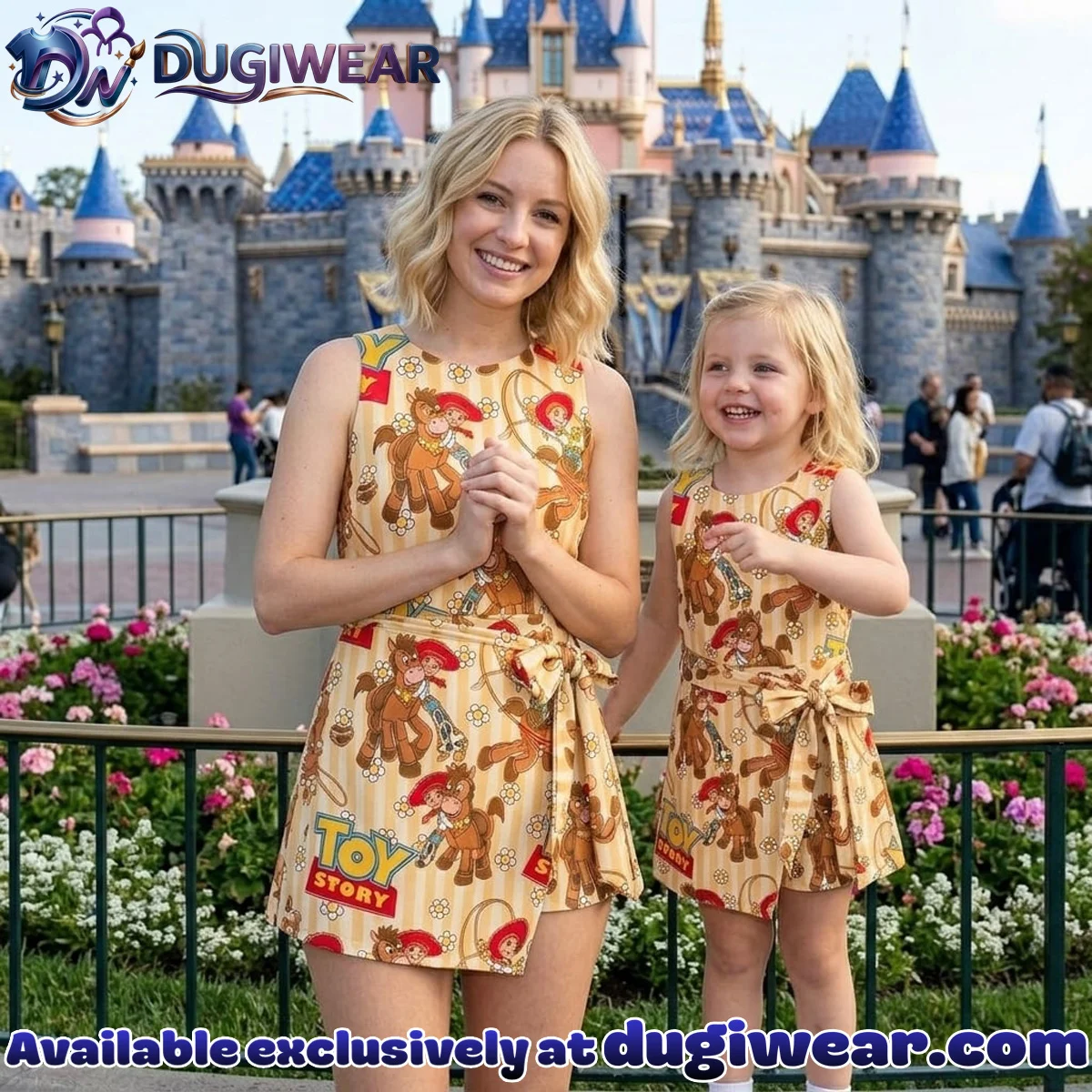 Disney Pixar Toy Story Characters Athletic Dress - Tennis Dress Skirt, Mama Mini Family Matching Outfit