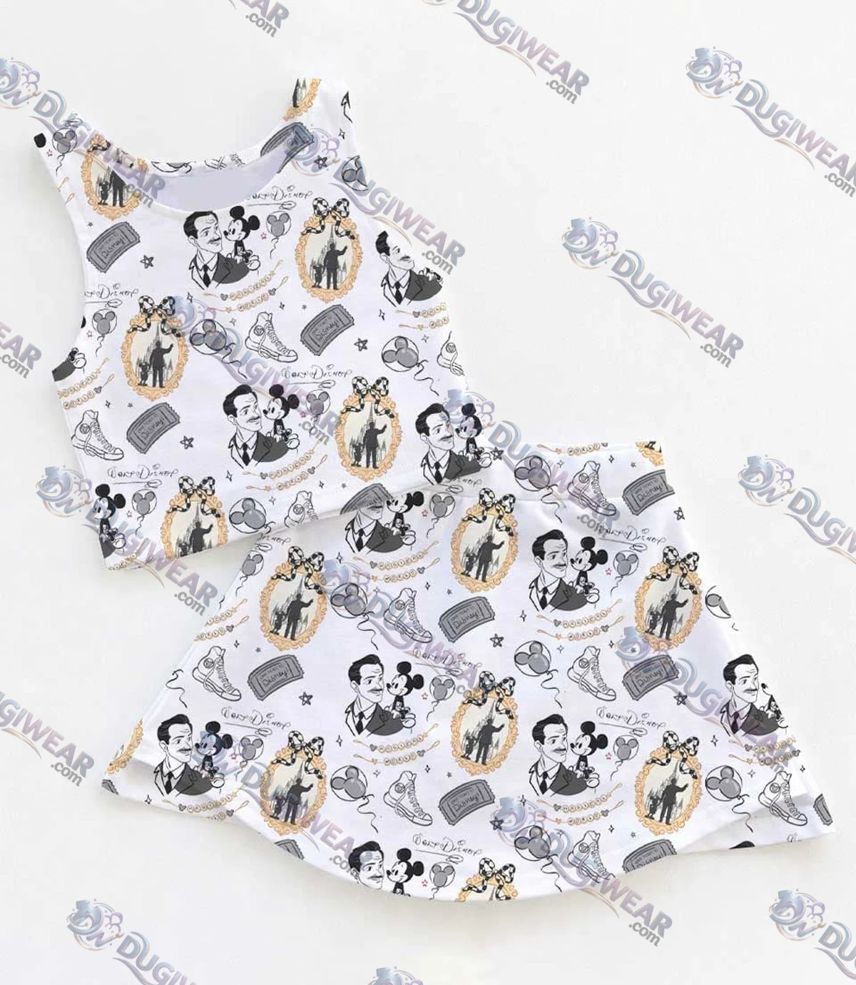 Disney Walt Disney & Mickey Mouse Matching Mom and Me Dress Set, Family Vacation Theme Park Outfit