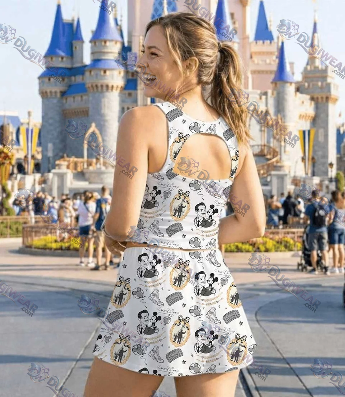 Disney Walt Disney & Mickey Mouse Matching Mom and Me Dress Set, Family Vacation Theme Park Outfit Disney Walt Disney & Mickey Mouse Matching Mom and Me Dress Set, Family Vacation Theme Park Outfit