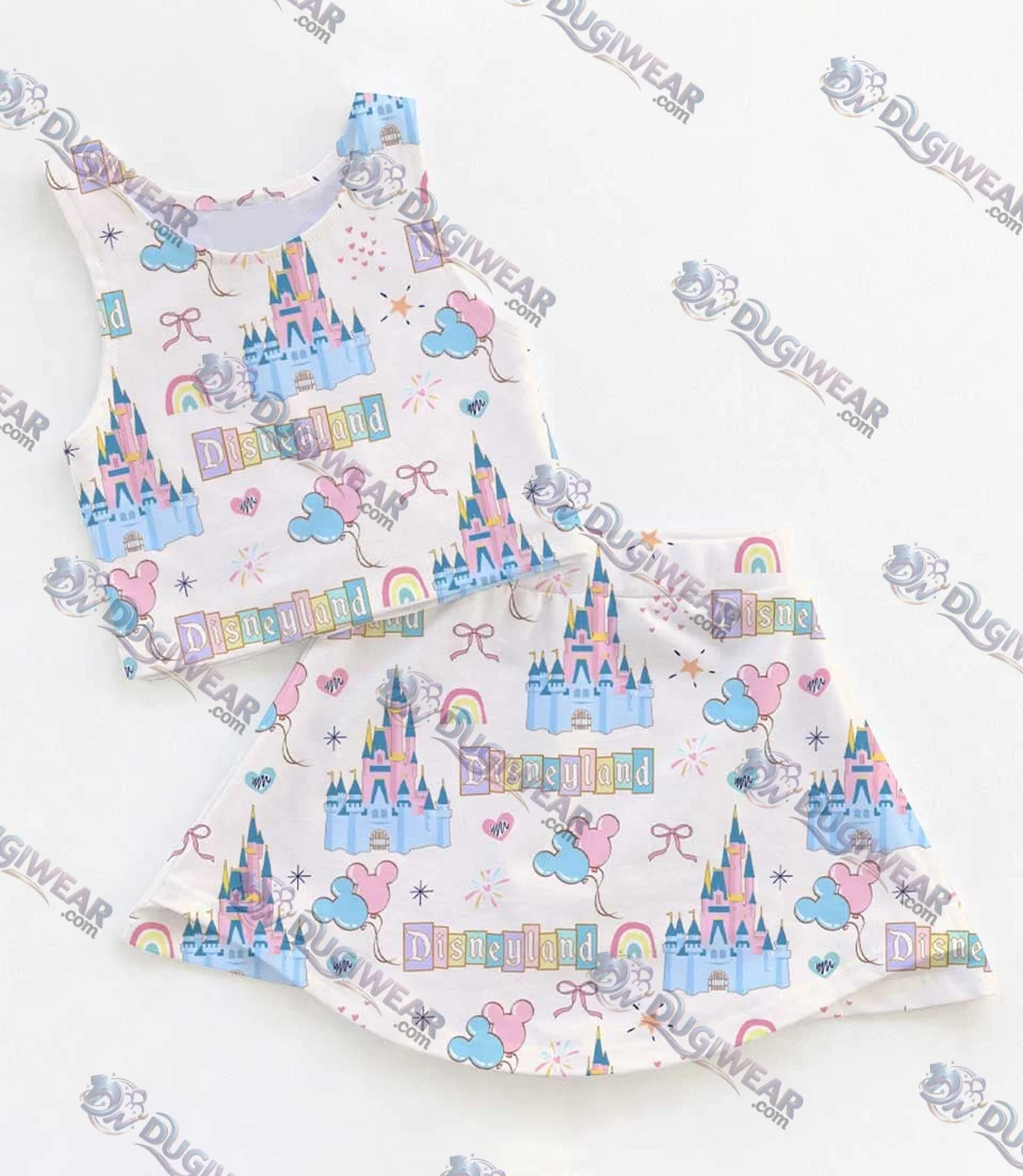 Disneyland Pastel Castle Matching Mom and Me Dress Set, Magical Theme Park Family Vacation Outfit