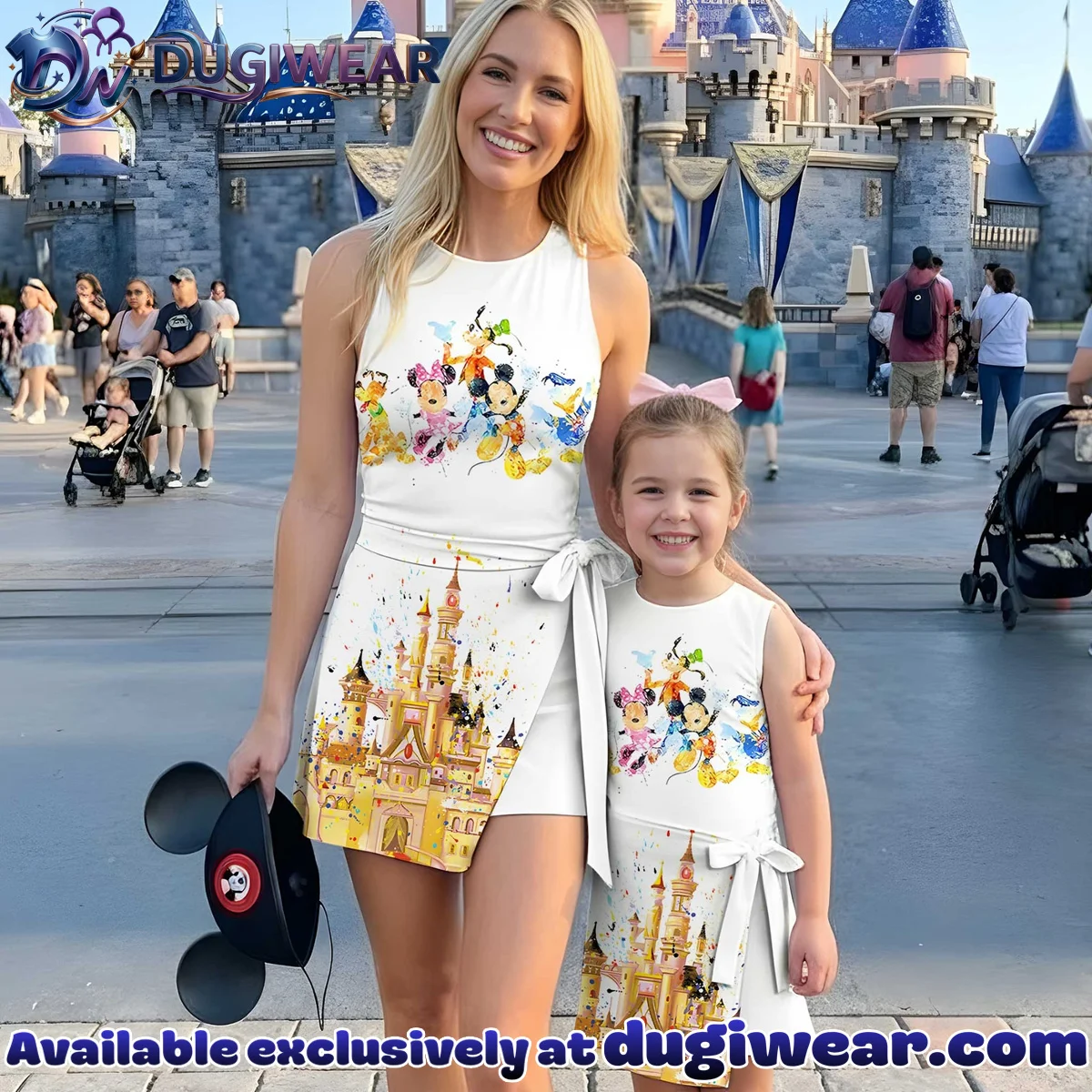 Girls Disney Characters Castle Athletic Dress - Tennis Dress Skirt, Family Matching Outfit