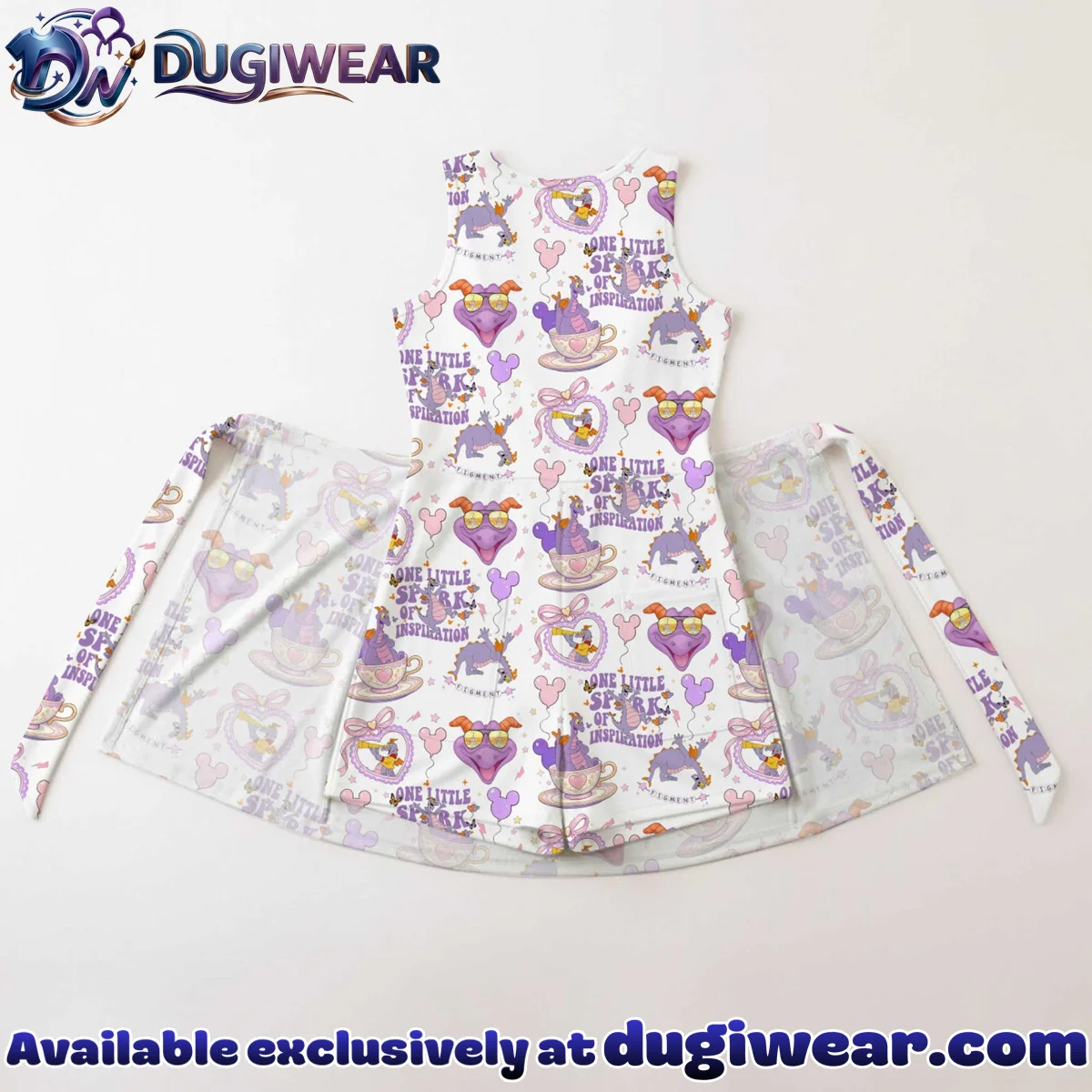 Girls Disney Figment Athletic Dress - Tennis Dress Skirt, Family Matching Outfit Girls Disney Figment Athletic Dress - Tennis Dress Skirt, Family Matching Outfit