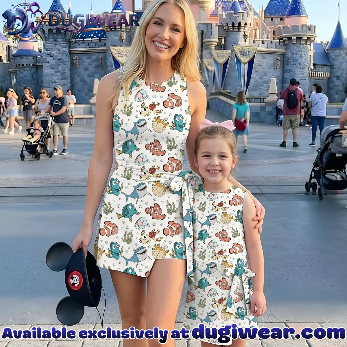 Girls Disney Finding Nemo Characters Athletic Dress - Tennis Dress Skirt, Family Matching Outfit