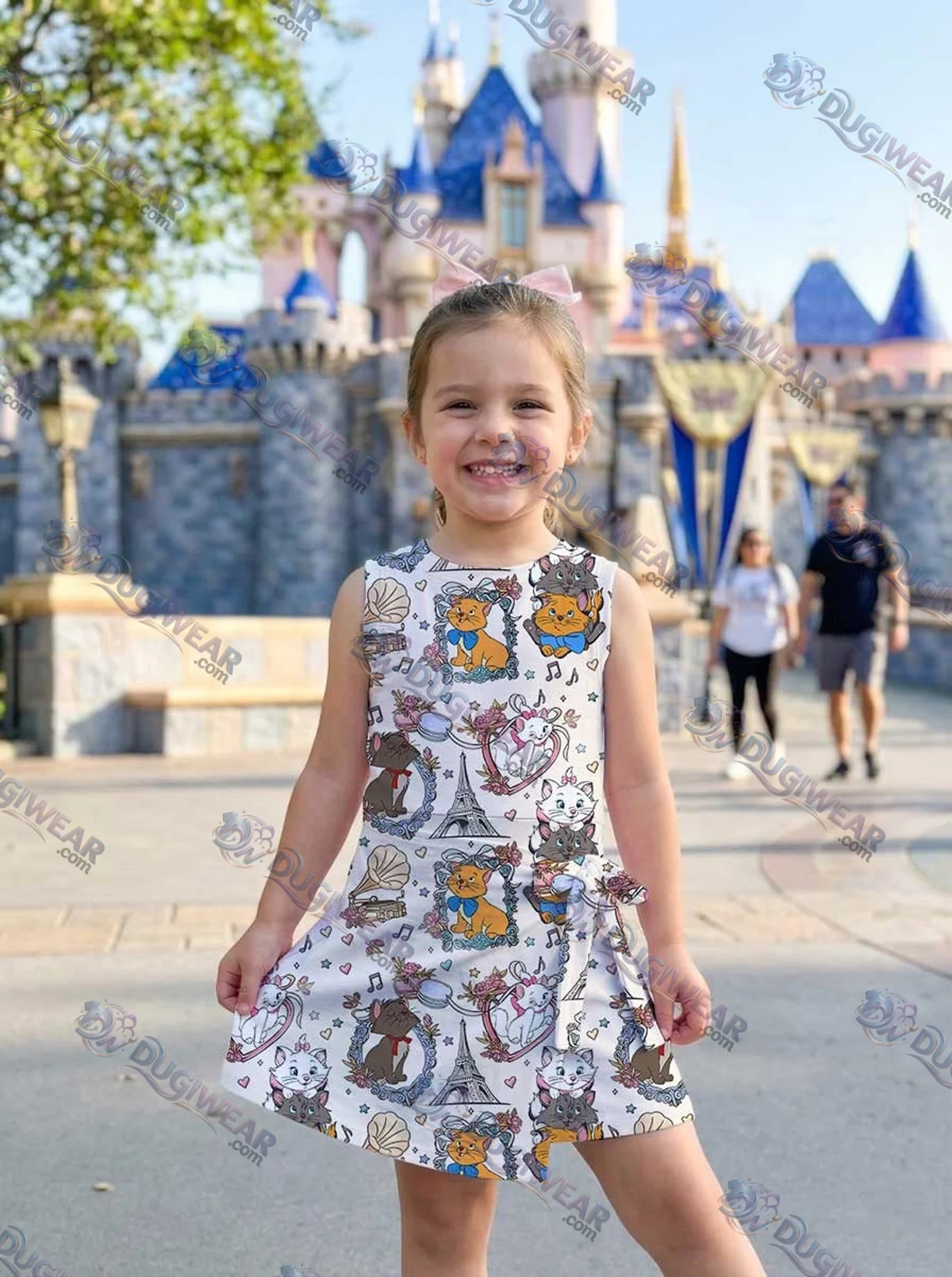 Girls Disney Marie Aristocats Eiffel Tower Athletic Dress - Tennis Dress Skirt, Family Matching Outfit Girls Disney Marie Aristocats Eiffel Tower Athletic Dress - Tennis Dress Skirt, Family Matching Outfit