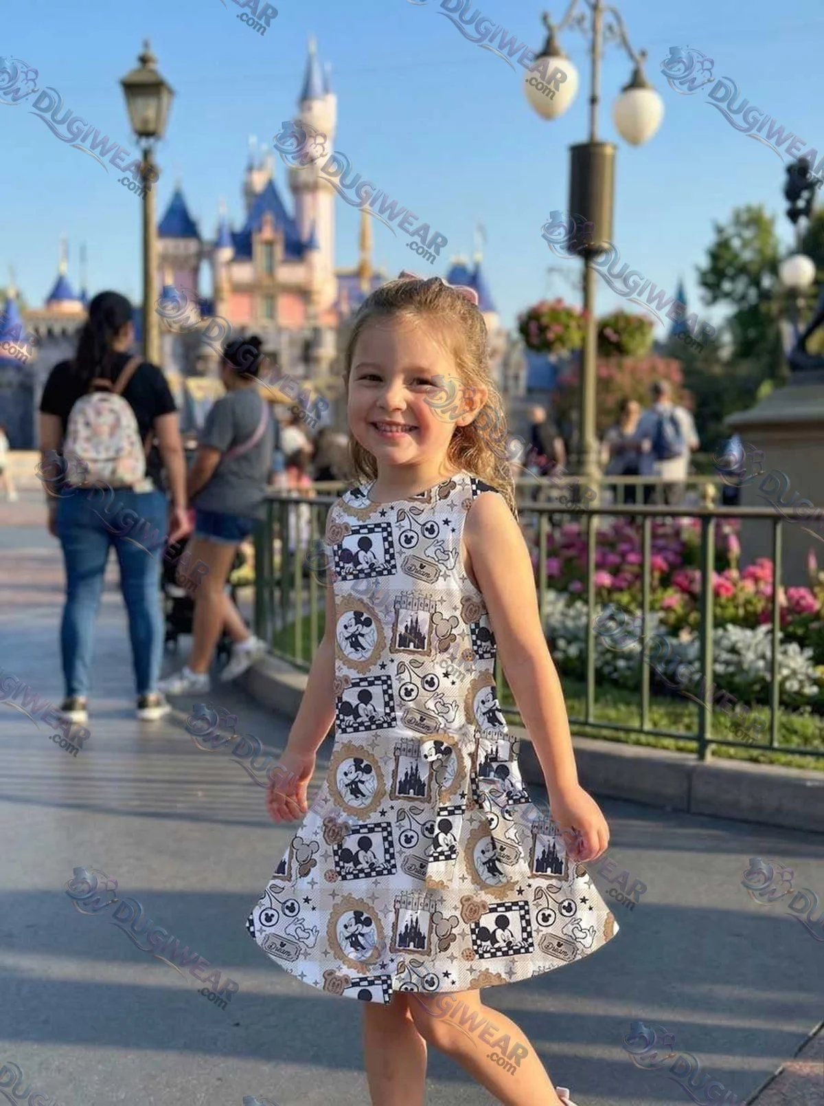 Girls Disney Mickey Mouse Castle Frame Brown Athletic Dress - Tennis Dress Skirt, Family Matching Outfit Girls Disney Mickey Mouse Castle Frame Brown Athletic Dress - Tennis Dress Skirt, Family Matching Outfit