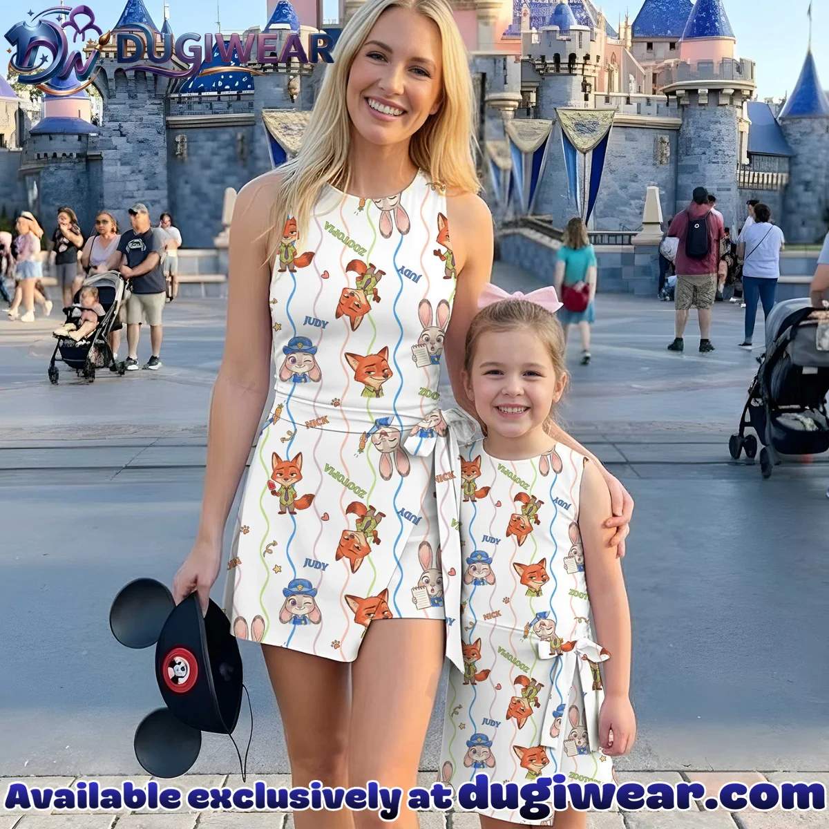 Girls Disney Nick Wilde and Judy Hopps Athletic Dress - Tennis Dress Skirt, Family Matching Outfit