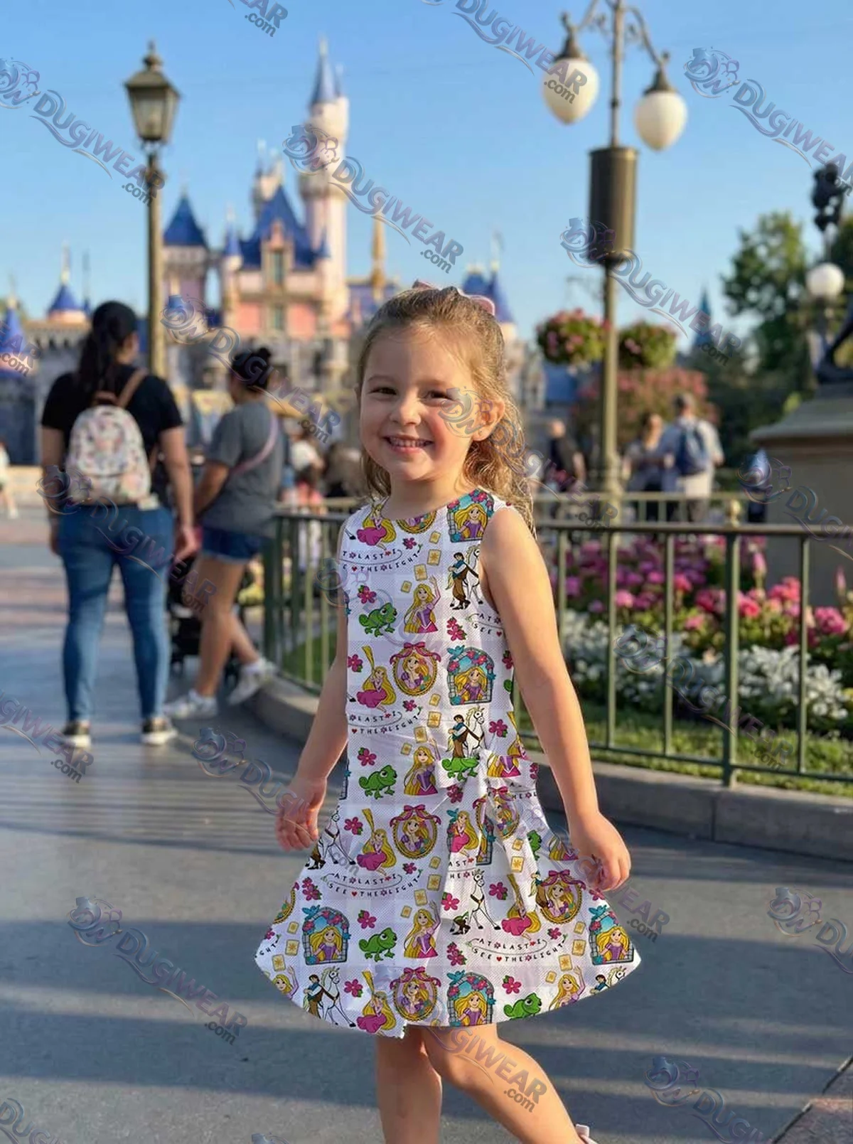 Girls Disney Tangled Pink Checkered Athletic Dress - Tennis Dress Skirt, Family Matching Outfit Girls Disney Tangled Pink Checkered Athletic Dress - Tennis Dress Skirt, Family Matching Outfit
