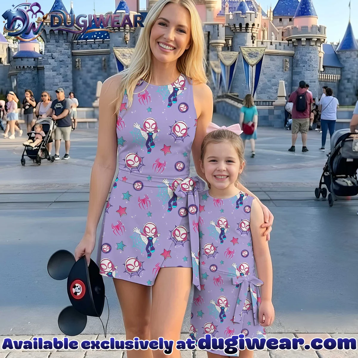 Girls Ghost Spider Athletic Dress - Tennis Dress Skirt, Family Matching Marvel Outfit