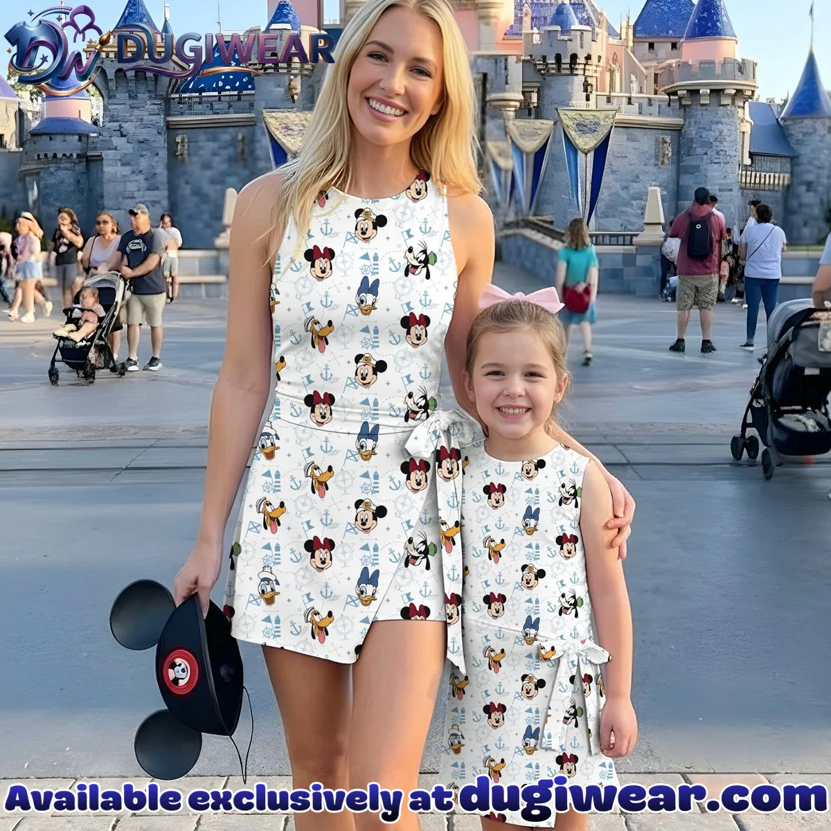 Girls Mickey Friends Nautical Athletic Dress - Tennis Dress Skirt, Family Matching Disney Cruise Outfit