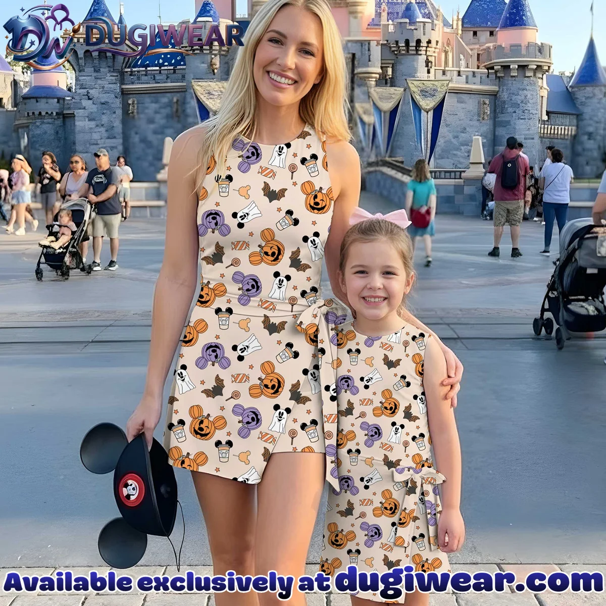 Girls Mickey Pumpkin Athletic Dress - Tennis Dress Skirt, Family Matching Halloween Outfit