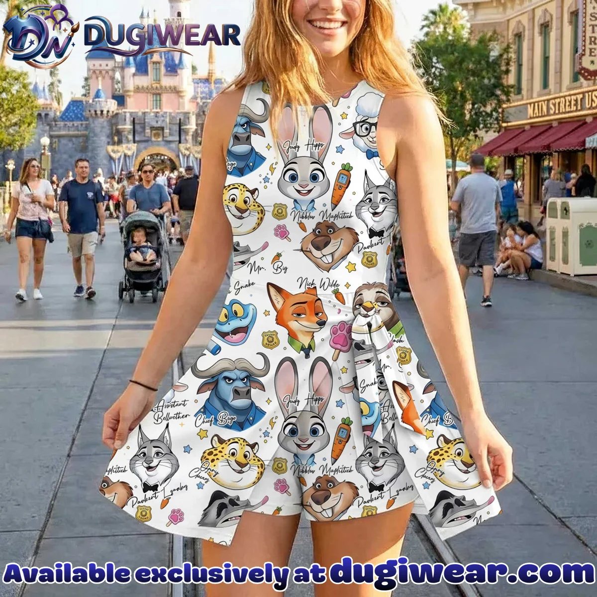 Girls Zootopia Characters Athletic Dress - Tennis Dress Skirt, Family Matching Disney Outfit Girls Zootopia Characters Athletic Dress - Tennis Dress Skirt, Family Matching Disney Outfit